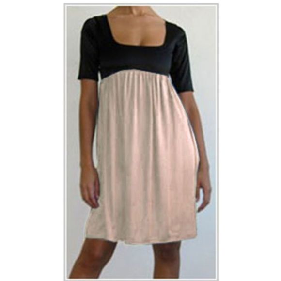 Michelle Jonas 3/4 Sleeve Empire Silk Dress